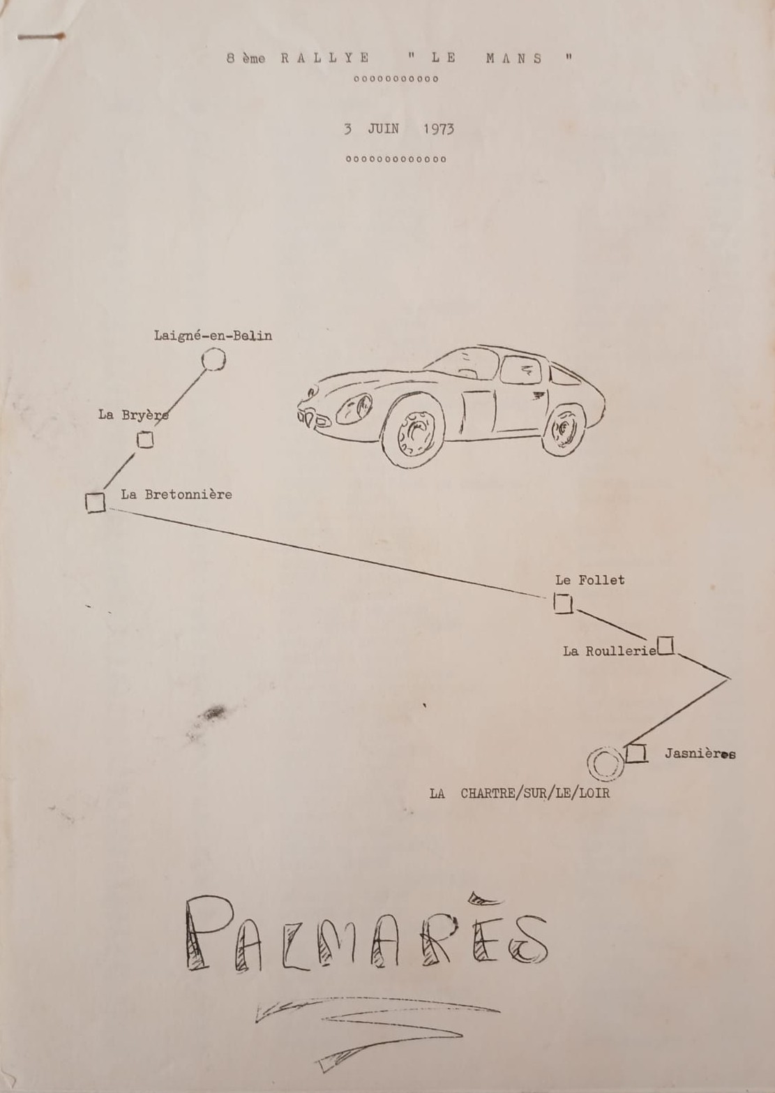 Affiche 8eme rallye Le Mans