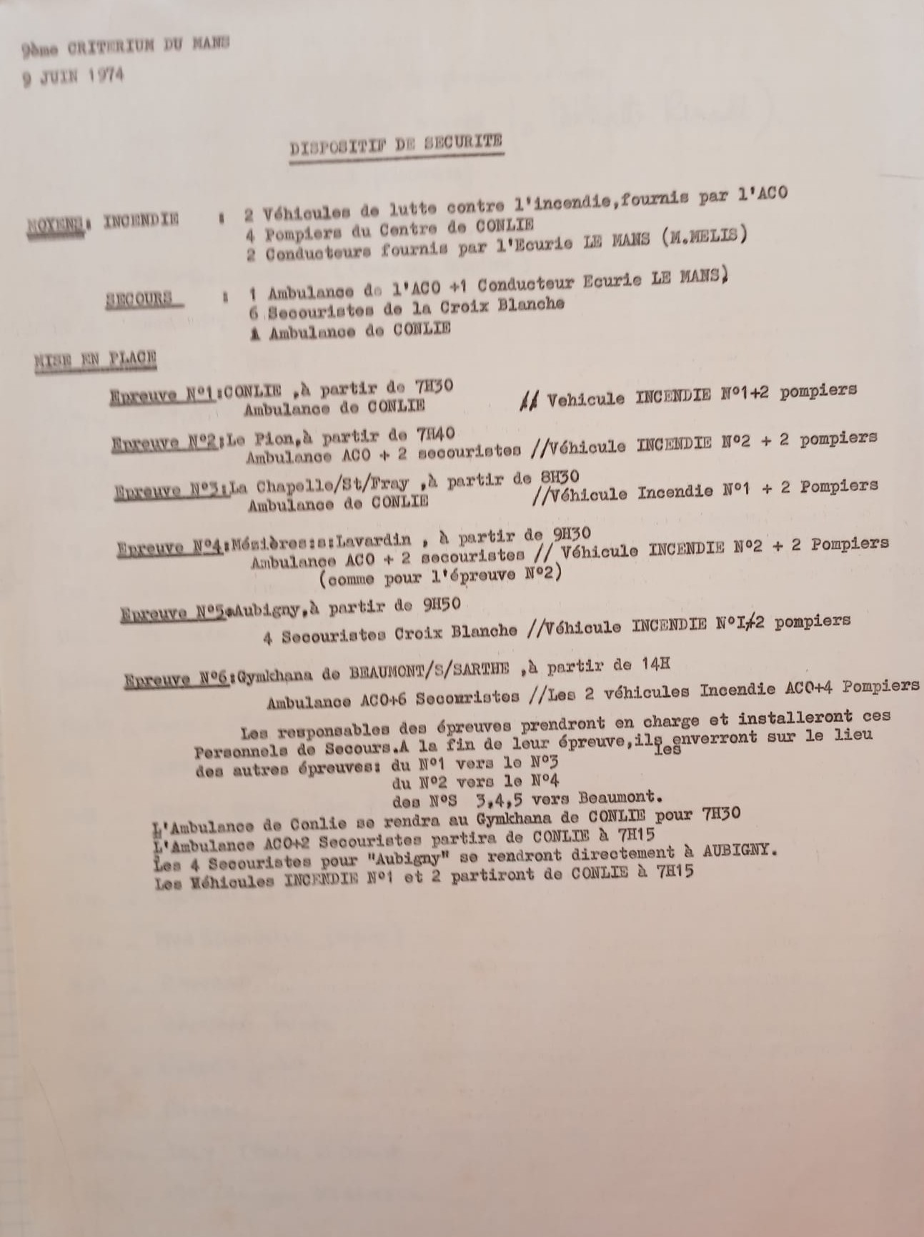 9eme rallye le mans reglement